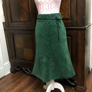 H&M Green knee high skirt